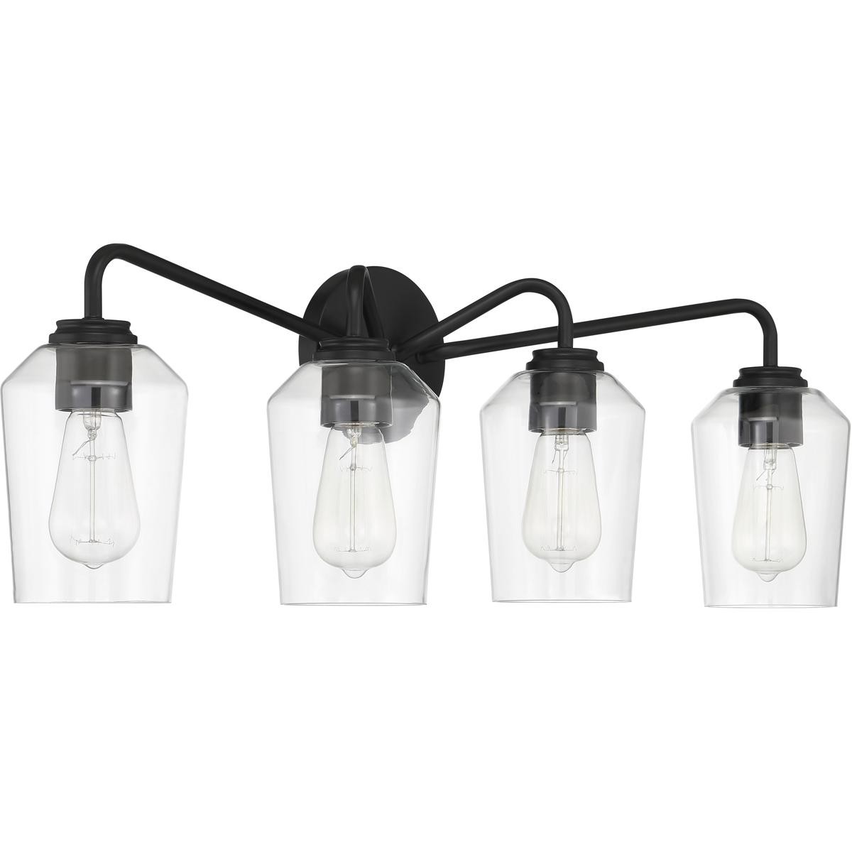Craftmade 56104-FB Shayna 4 Light 31 inch Flat Black Vanity Light Wall Light