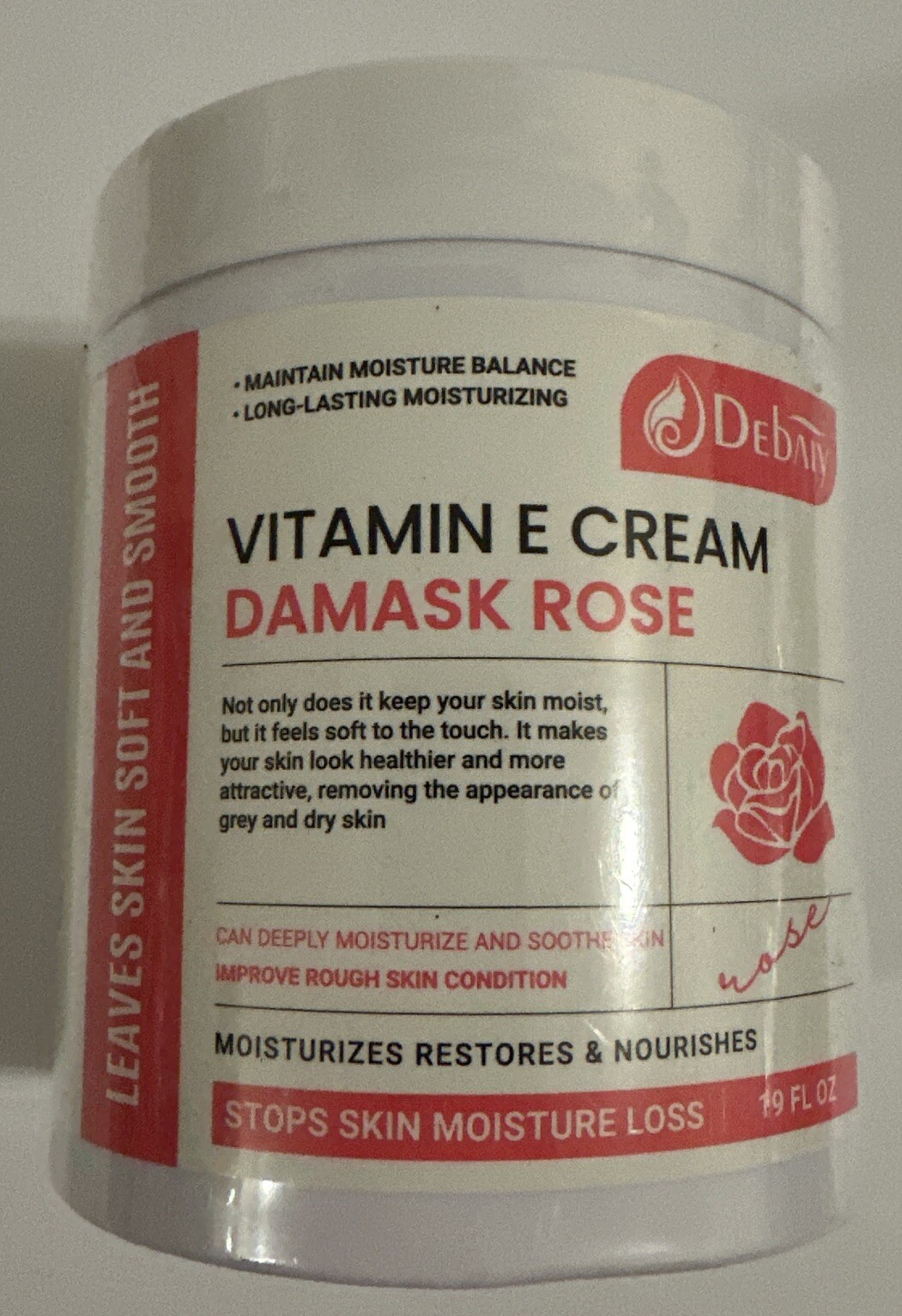 Debaiy Damask Rose Vitamin E Cream 19oz  B091 NEW/SEALED 12/18/2026