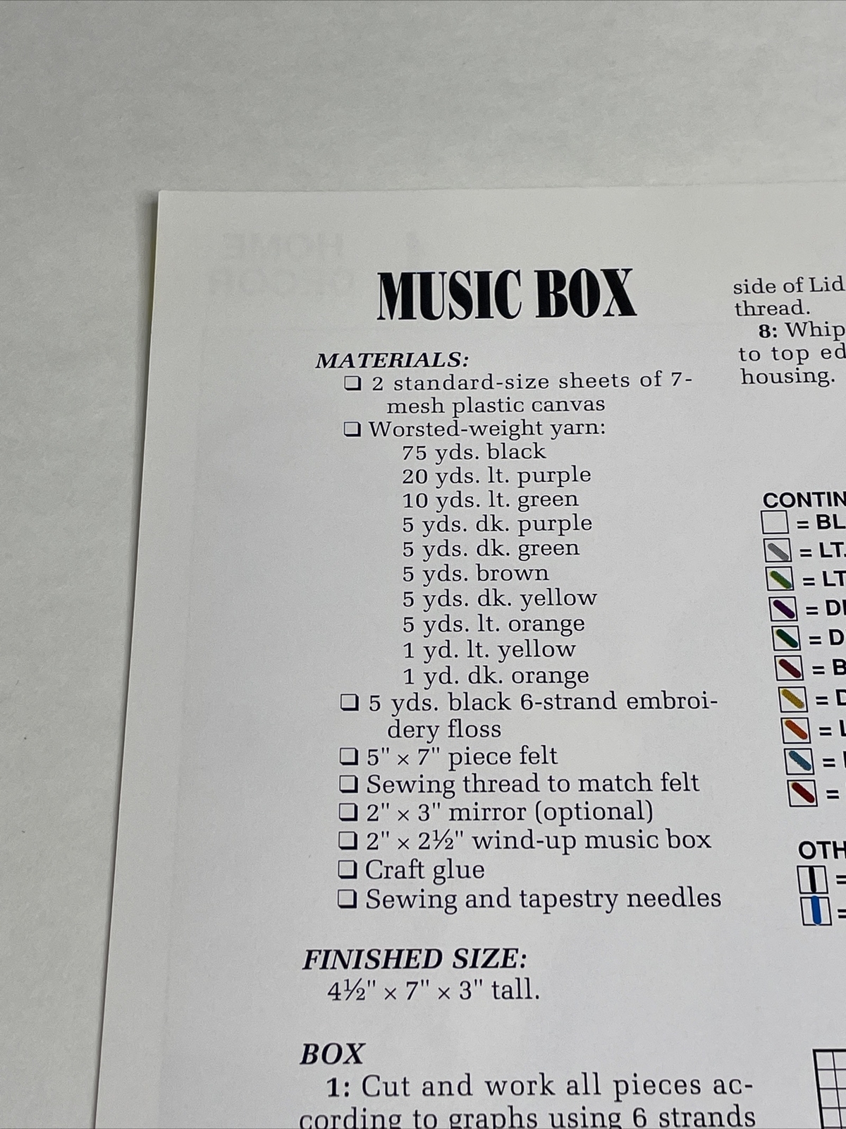 Victorian Set Tissue Box Music Box Annie's Plastic Canvas Pattern