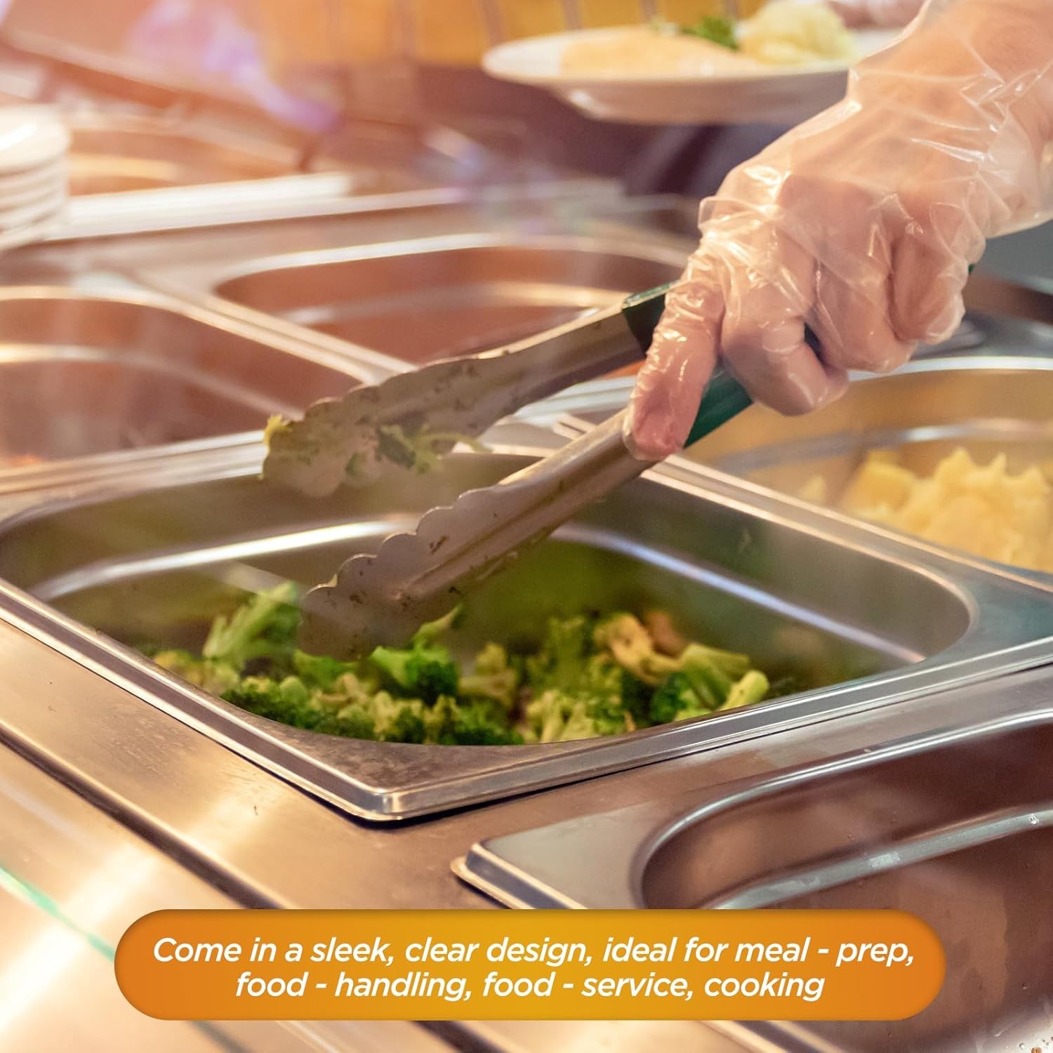 Clear Food-Prep Poly Gloves |Multipose Latex-Disposable