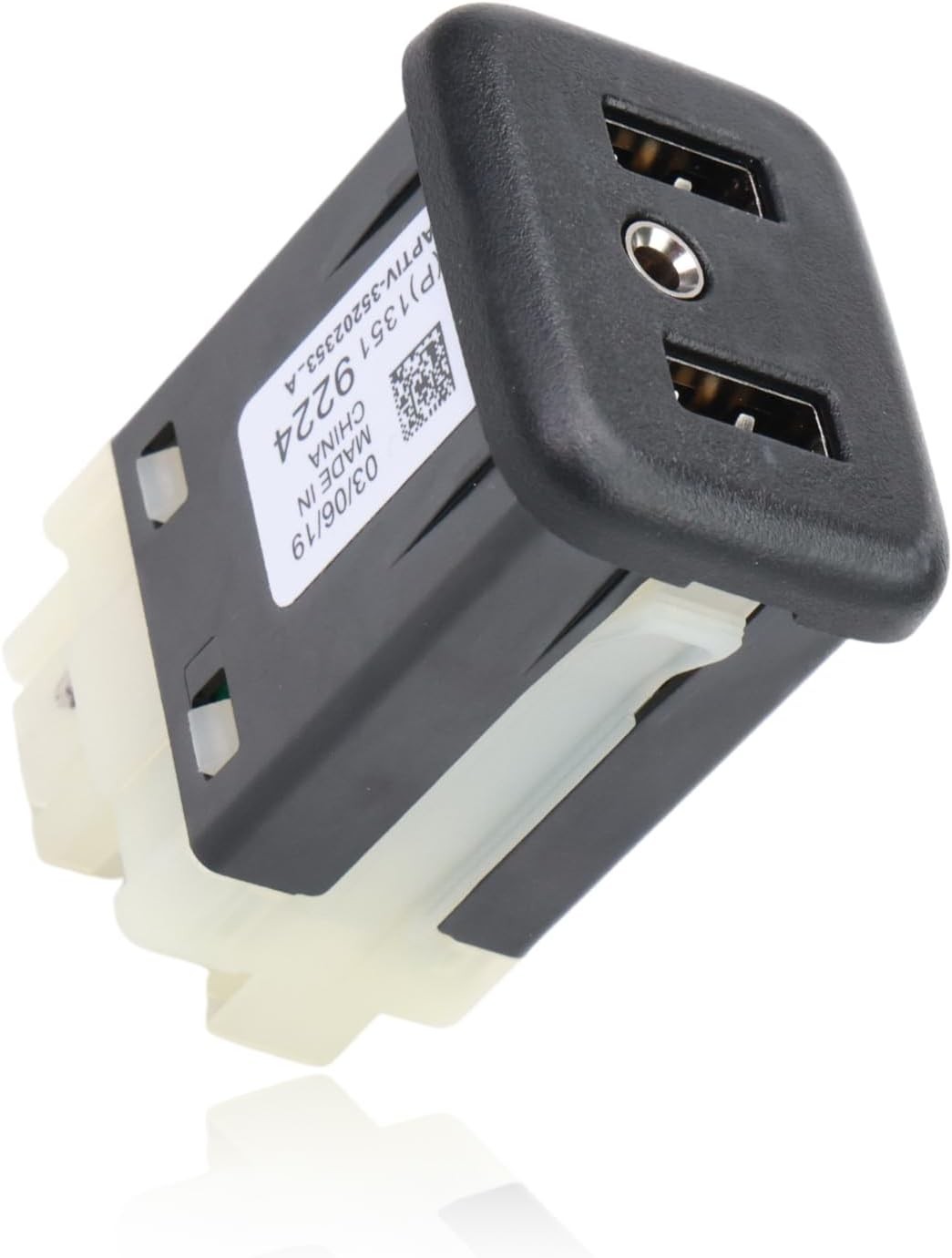 13519224 USB Port, AUX Interface Jack Compatible with Chevy Buick black