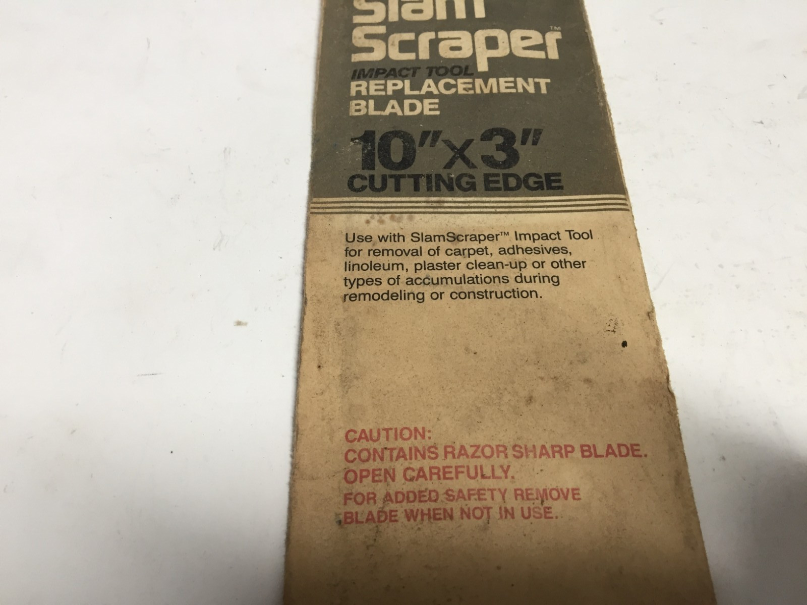 NOS Red Devil Floor Scraper Blade 10" x 3" #2110
