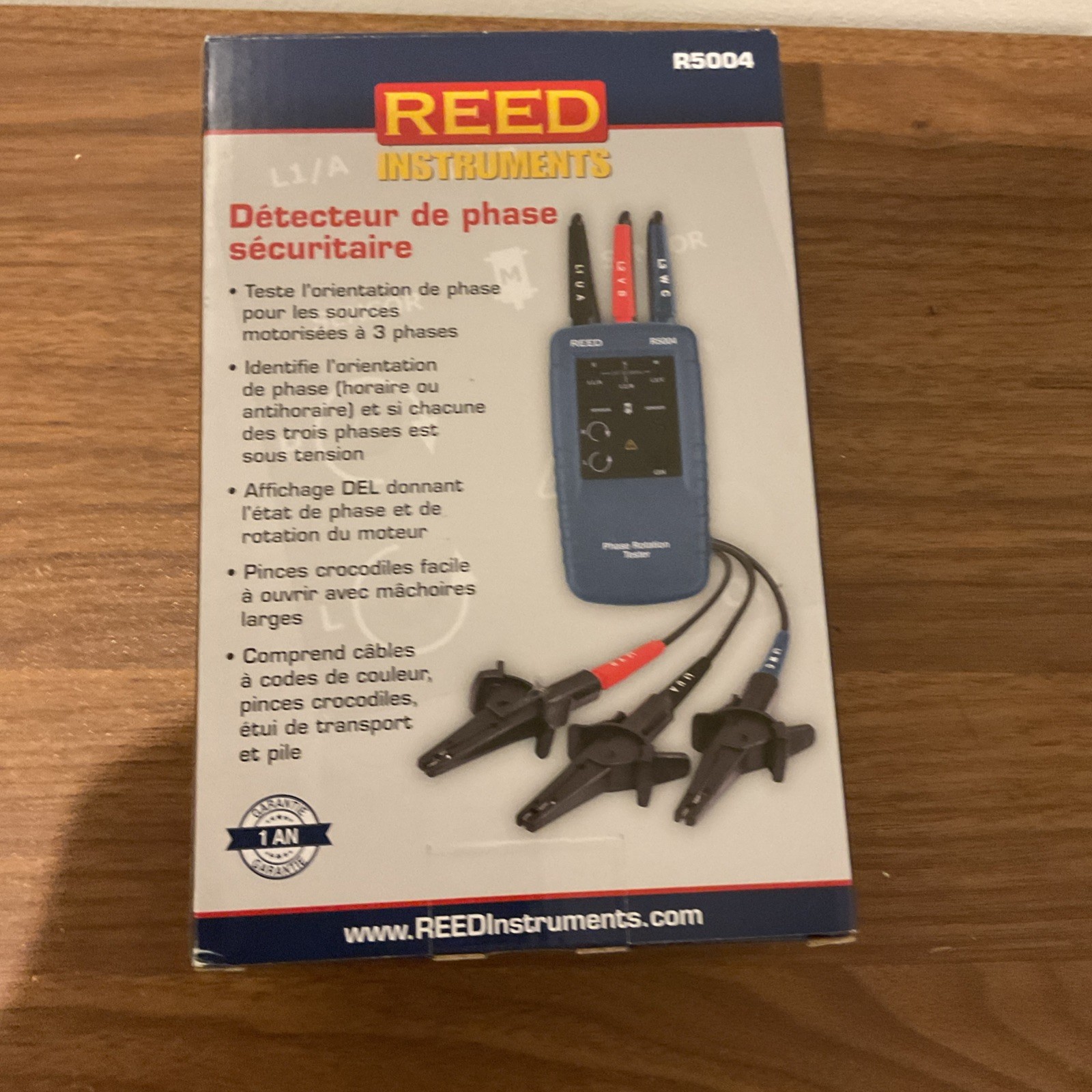 REED Instruments R5004 Phase Rotation Tester Three Phase Power Source ￼￼