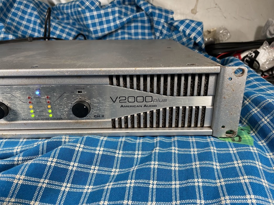American Audio V2000 MK2 Power Amplifier 280W 8 Ohm Tested Working