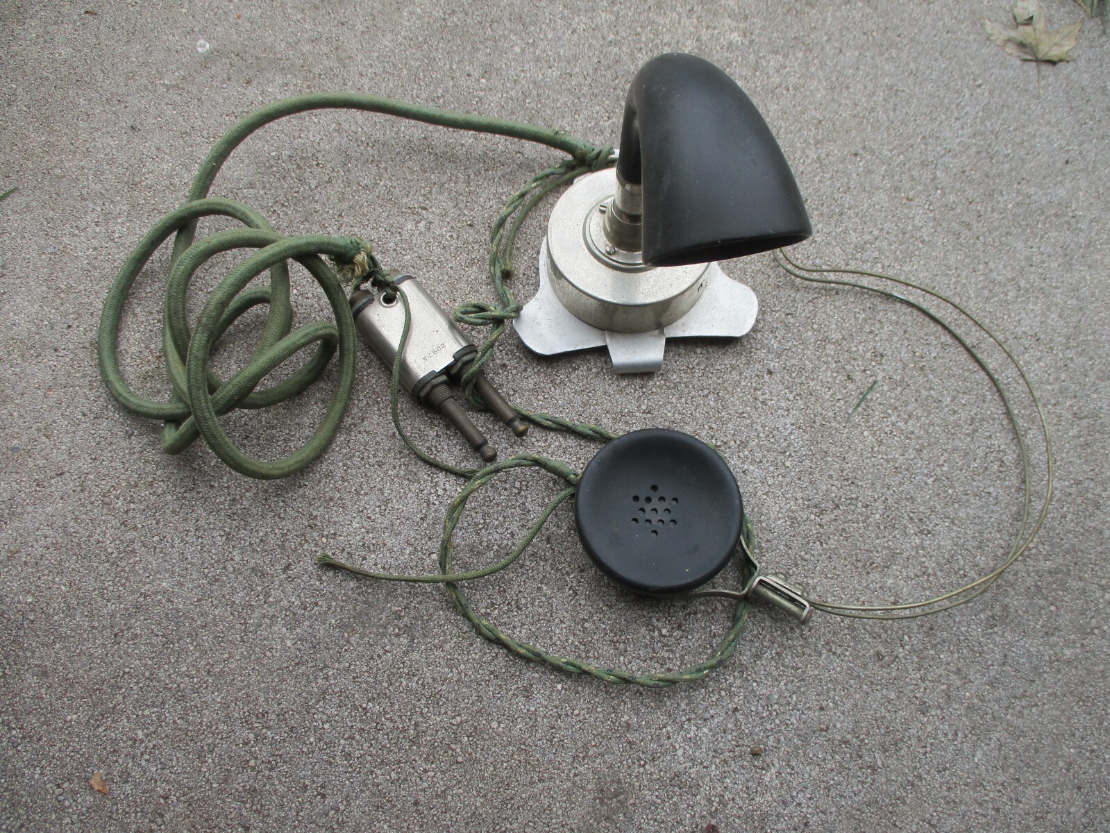 ROYAL ITALIAN ARMY MICROPHONE HEADSET SWITCHBOARD PHONES ORIGINAL 1930