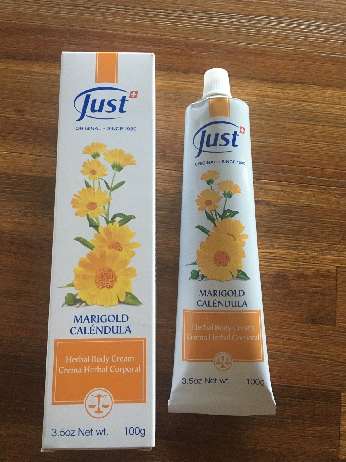 Swiss * Just Crema Herbal Corporal de Calendula Marigold Body Cream 100g