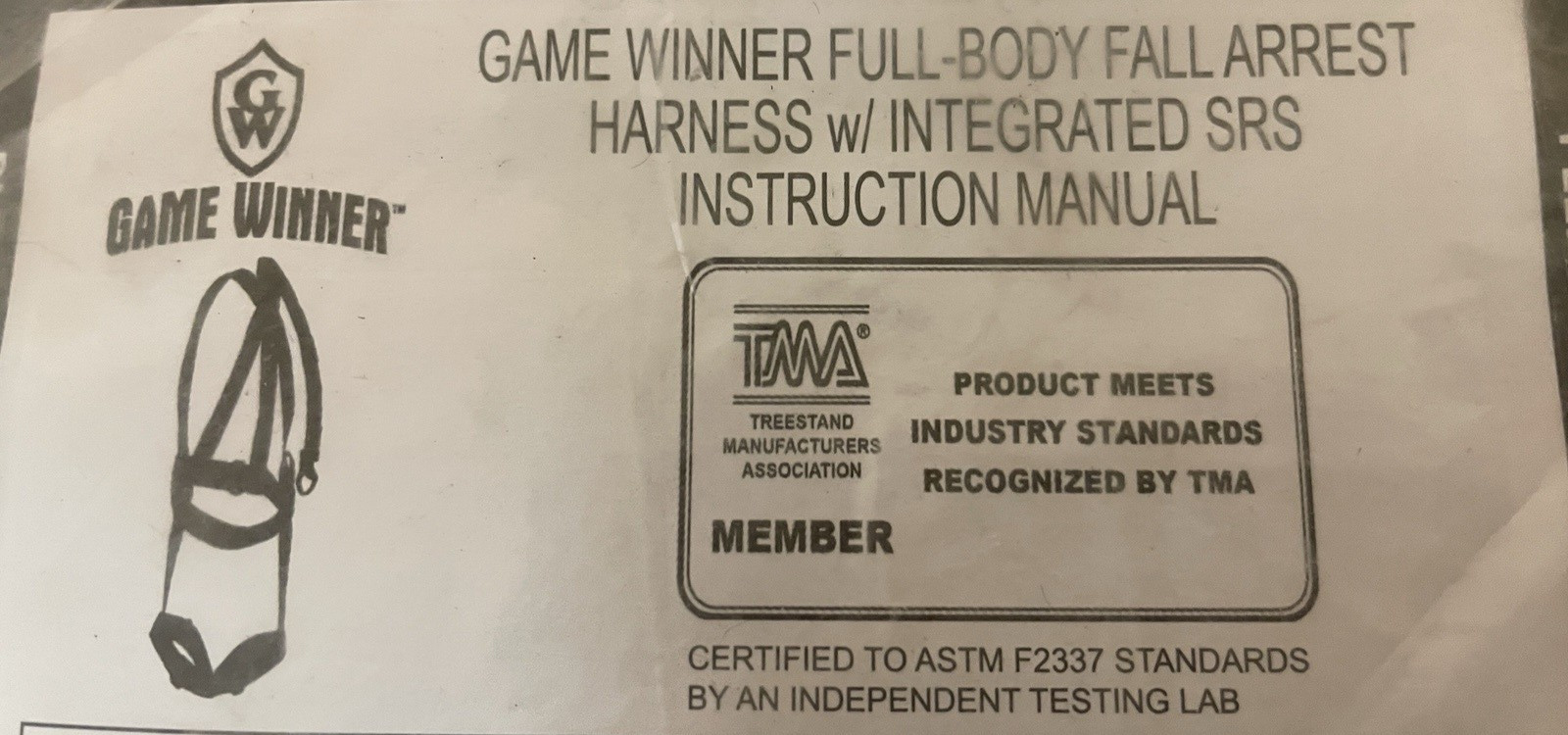 Game Winner Full-Body Fall Arrest Harness W/Integrated SRS Up To 300 LB