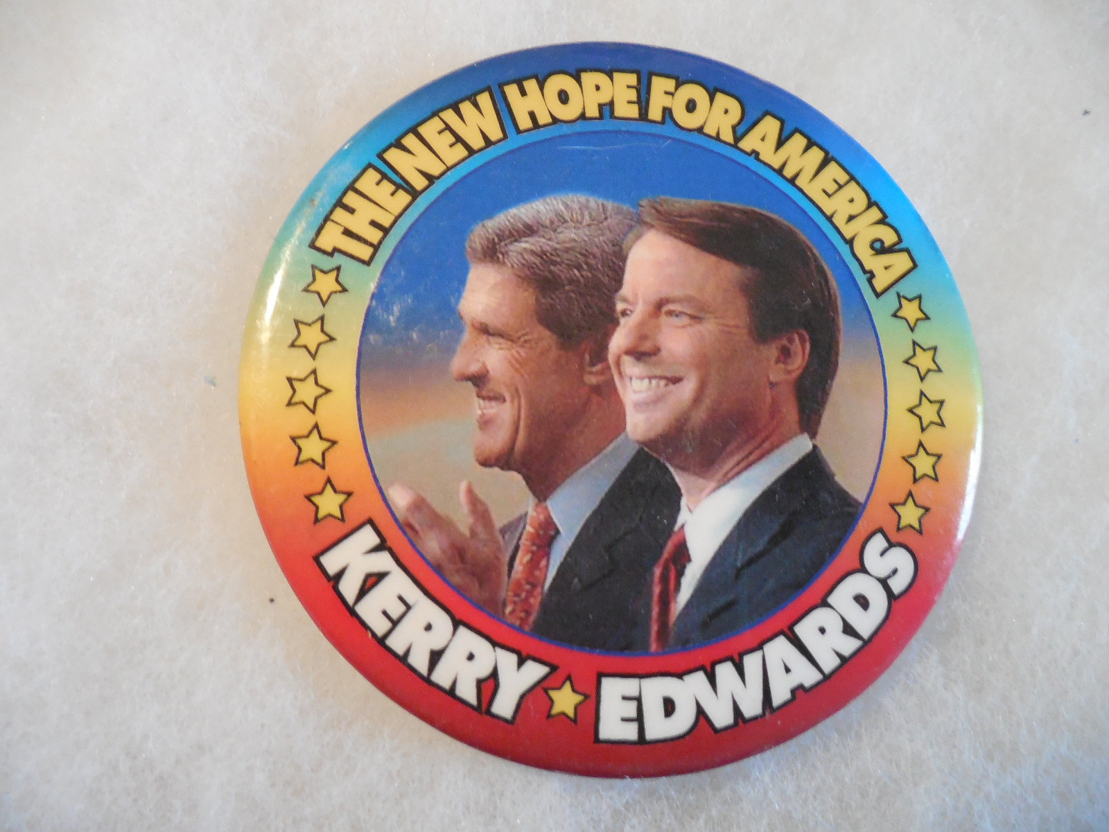 Presidential Pin Back Campaign Button President Candidate John Kerry Edwards 3"