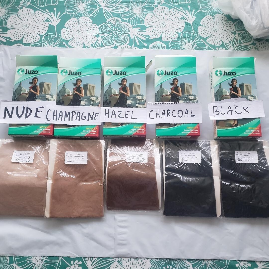 Juzo Attractive 12-16 - 15-20 Compression Stockings Sheer Panty Hose Size Color