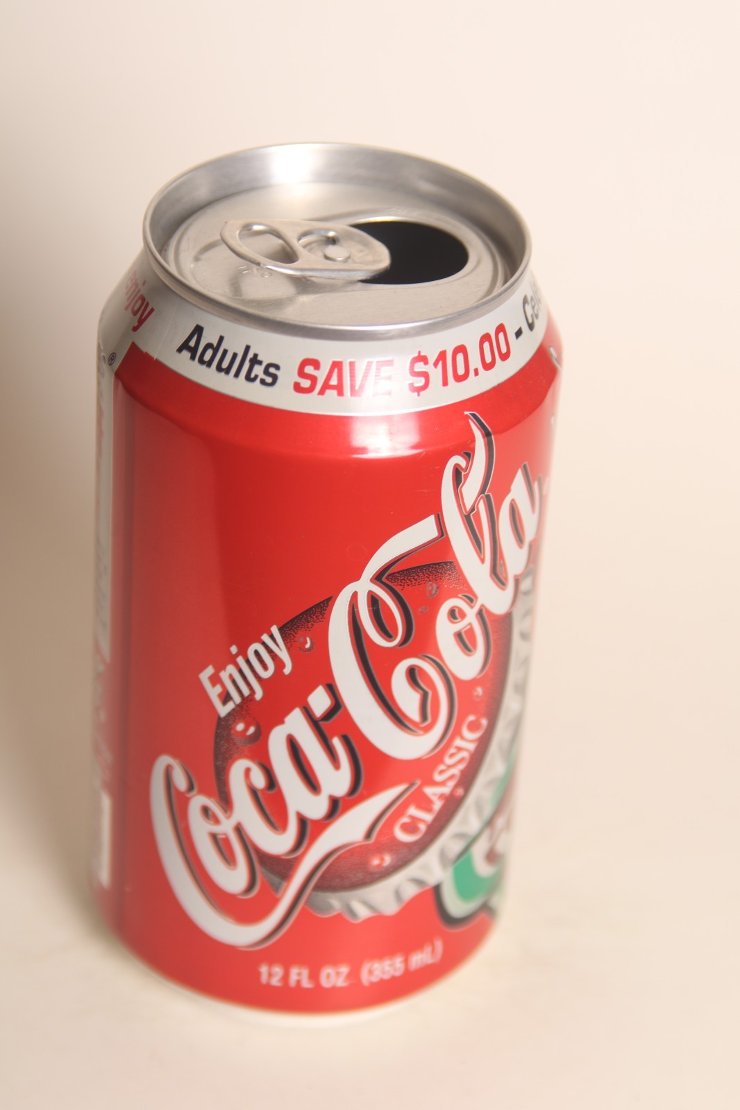 Coca-Coke soda can " Save $10 Six Flags"