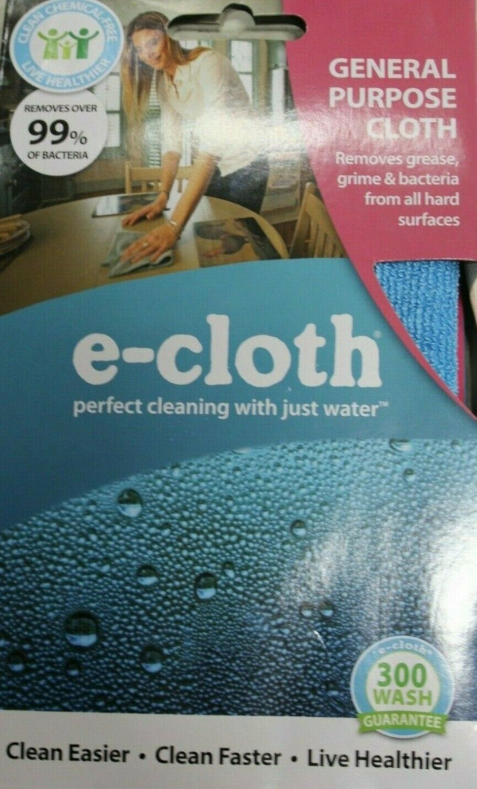 E-Cloth General Purpose Microfiber Cleaning Cloth, 1 Pack, Assorted Colors