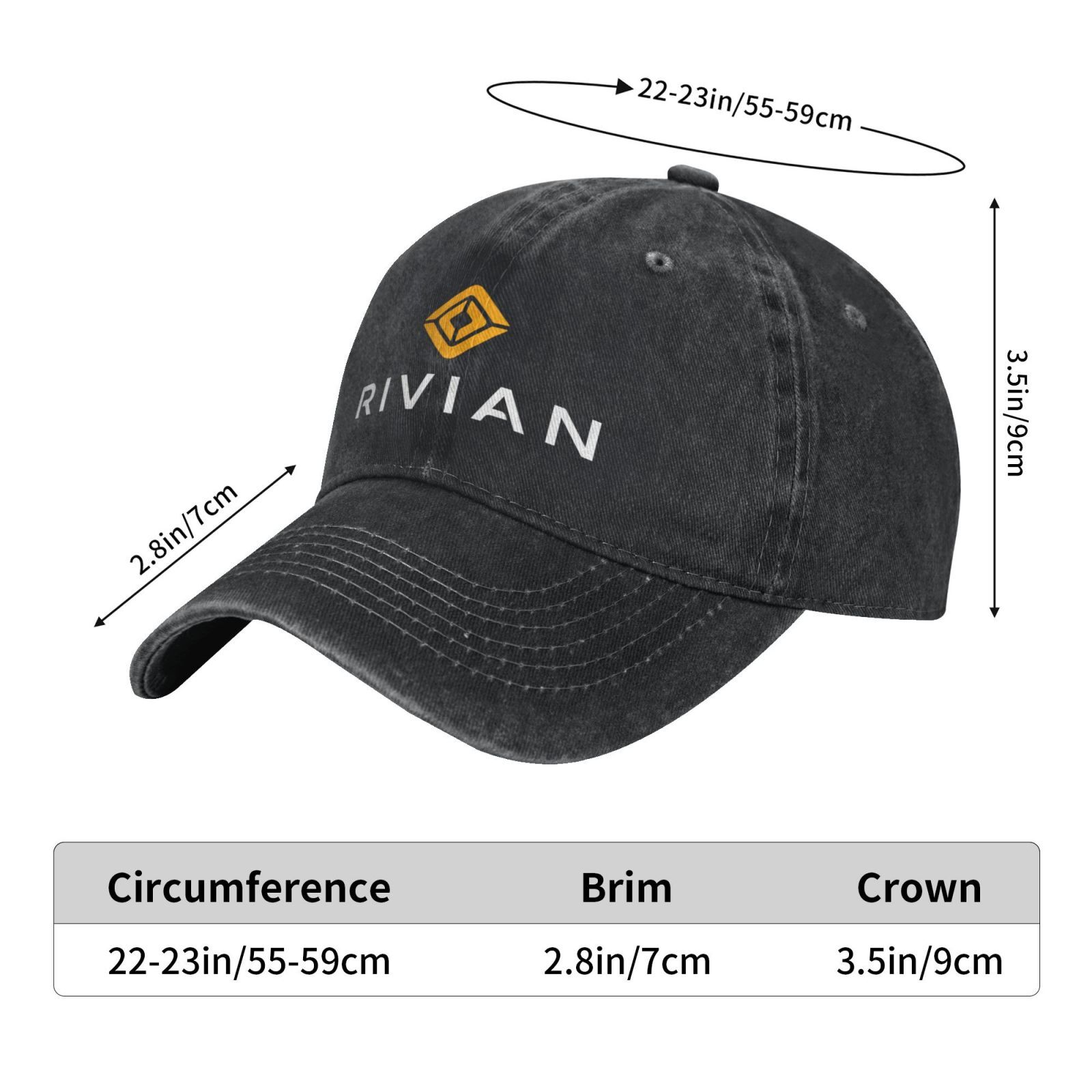 Rivian Logo Printing Unisex baseball cap casual comfortable hats Adjustable Hat