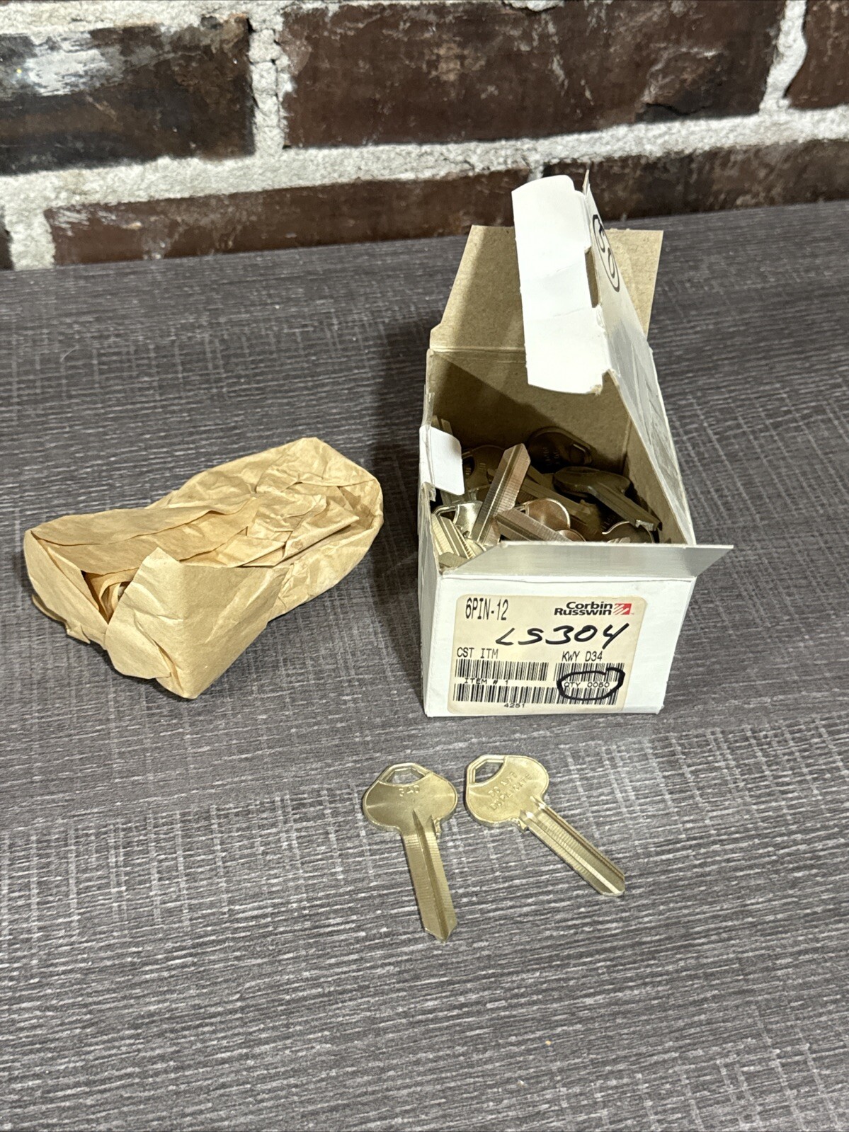 D34-6PIN-12 Key blank Corbin Russwin Box Of 50 Key Blanks Do Not Duplicate