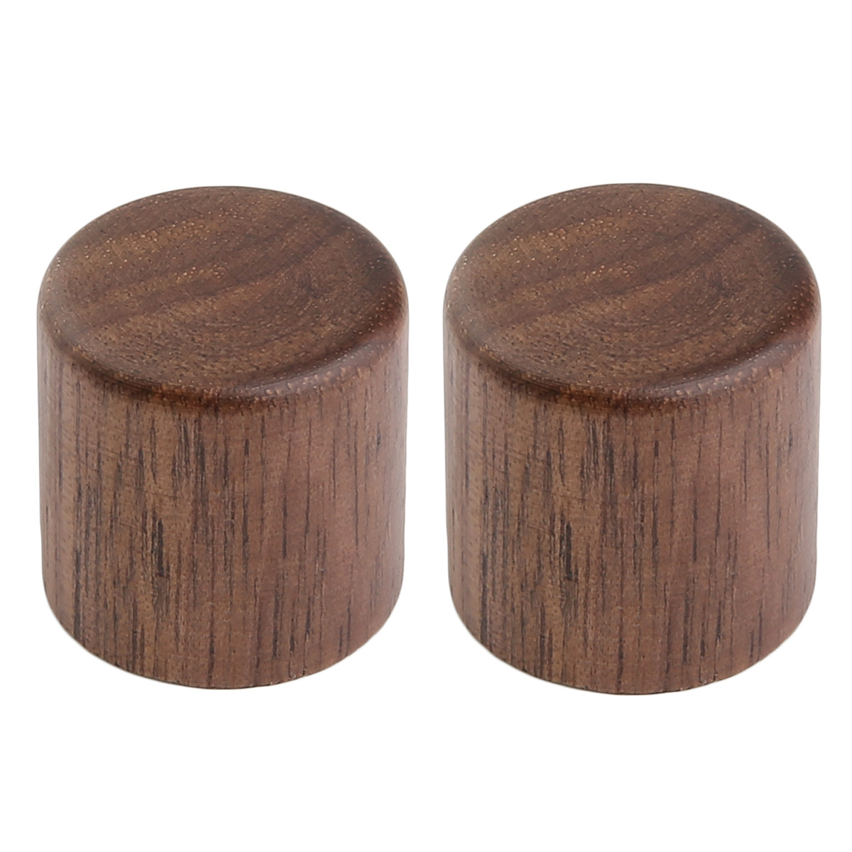 2pcs Walnut Wood Tele Style Dome Knobs Guitar Wood Barrel Knobs for Metric Pots