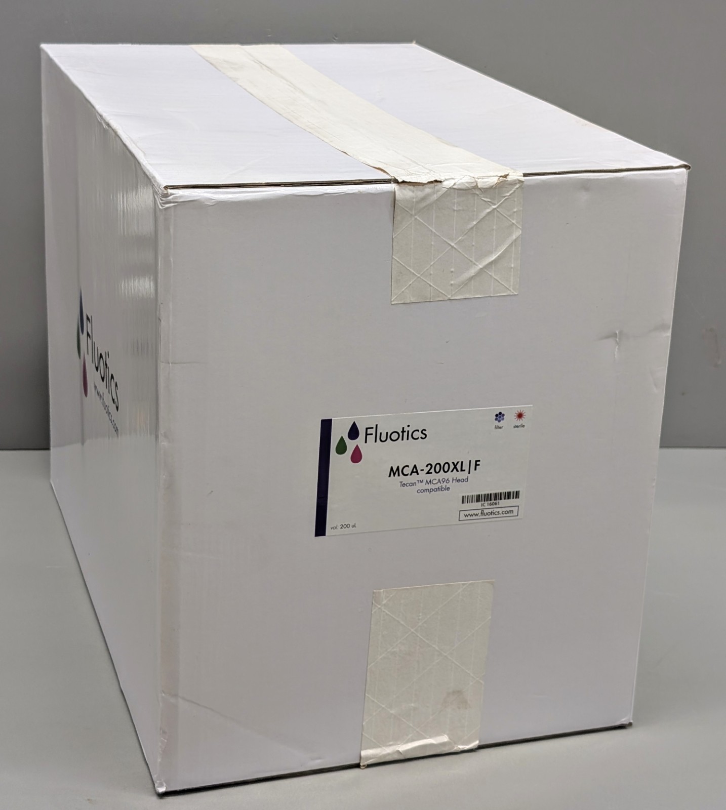 Case of 4800 pipette tips 200uL Tecan Fluent and Freedom EVO MCA96 by Fluotics