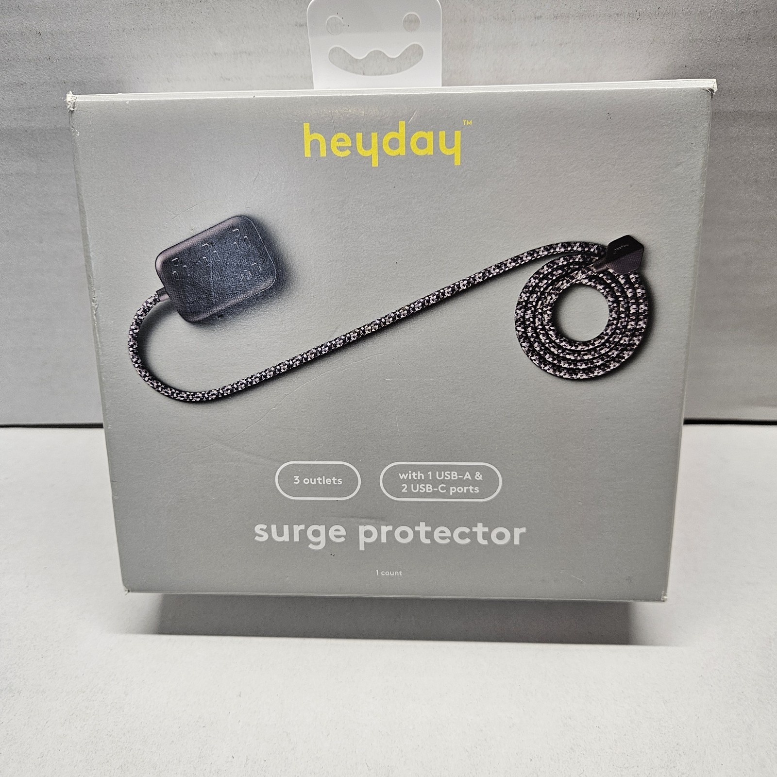 heyday Surge Protector 3 Outlets And 2 USB C Ports And 1 USB A Port