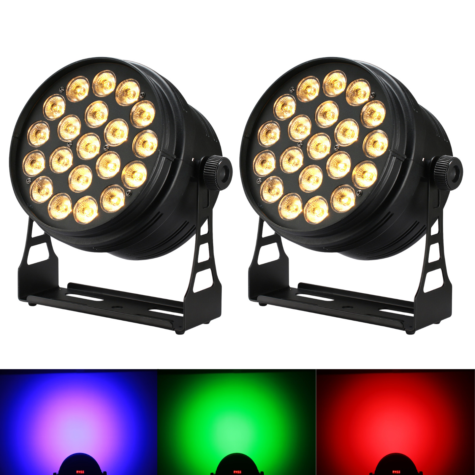 2pcs High Brightness 20X18W 6IN1 RGBWA UV LED Par Light DJ Show Party PAR Lights