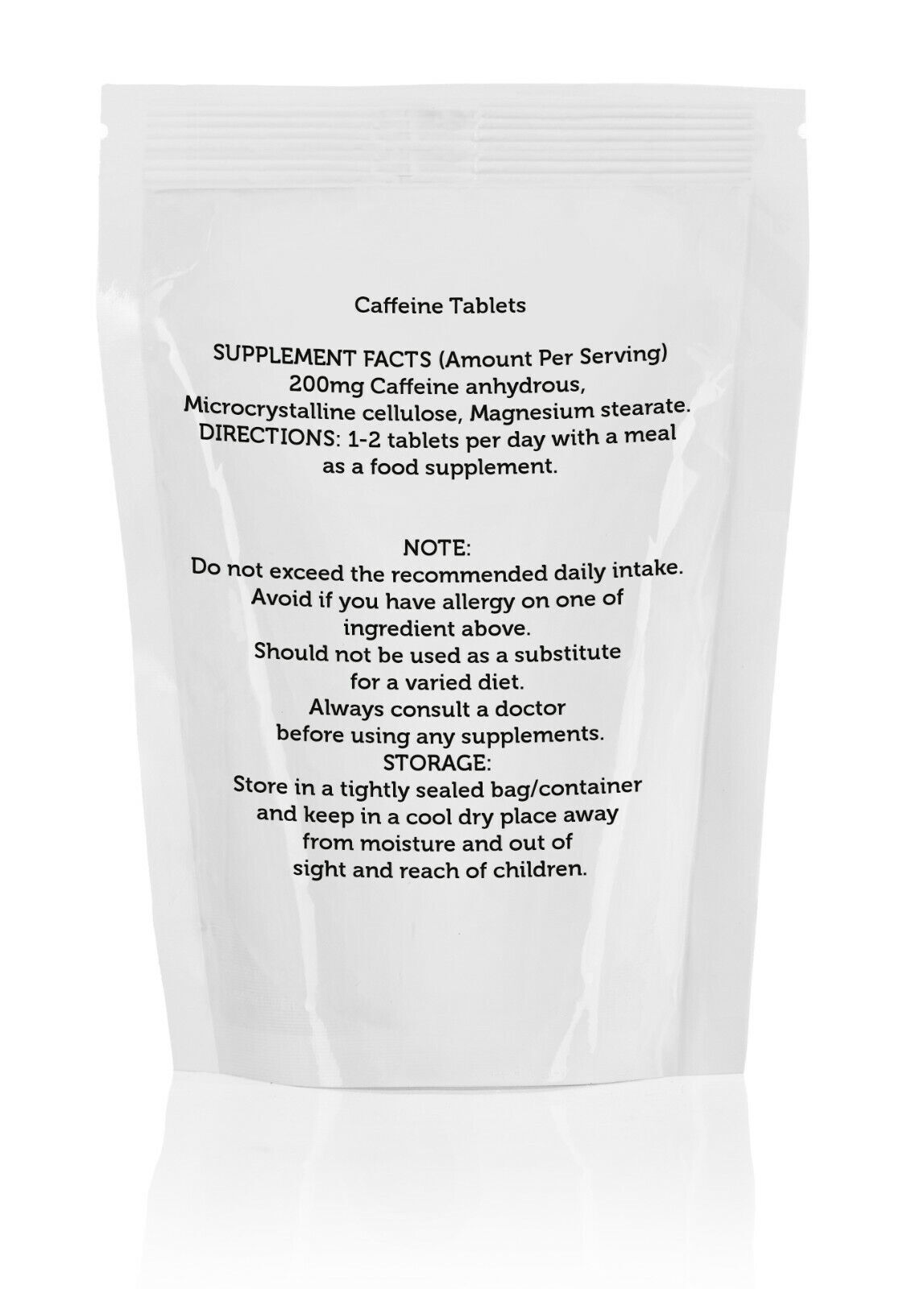Caffeine 200mg Ergotamine Vitamins Energy Tablets Supplements