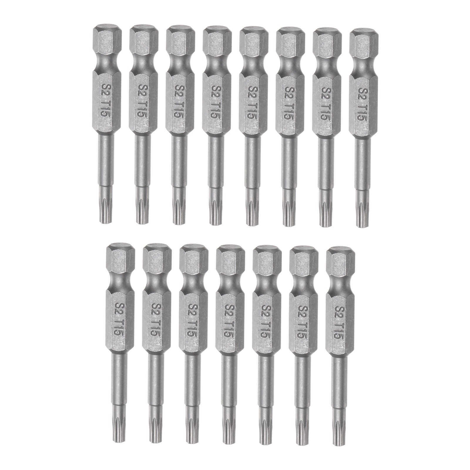 15Pcs T15 Torx Head Screwdriver Bit S2 Steel Screw Drive 2inch Long