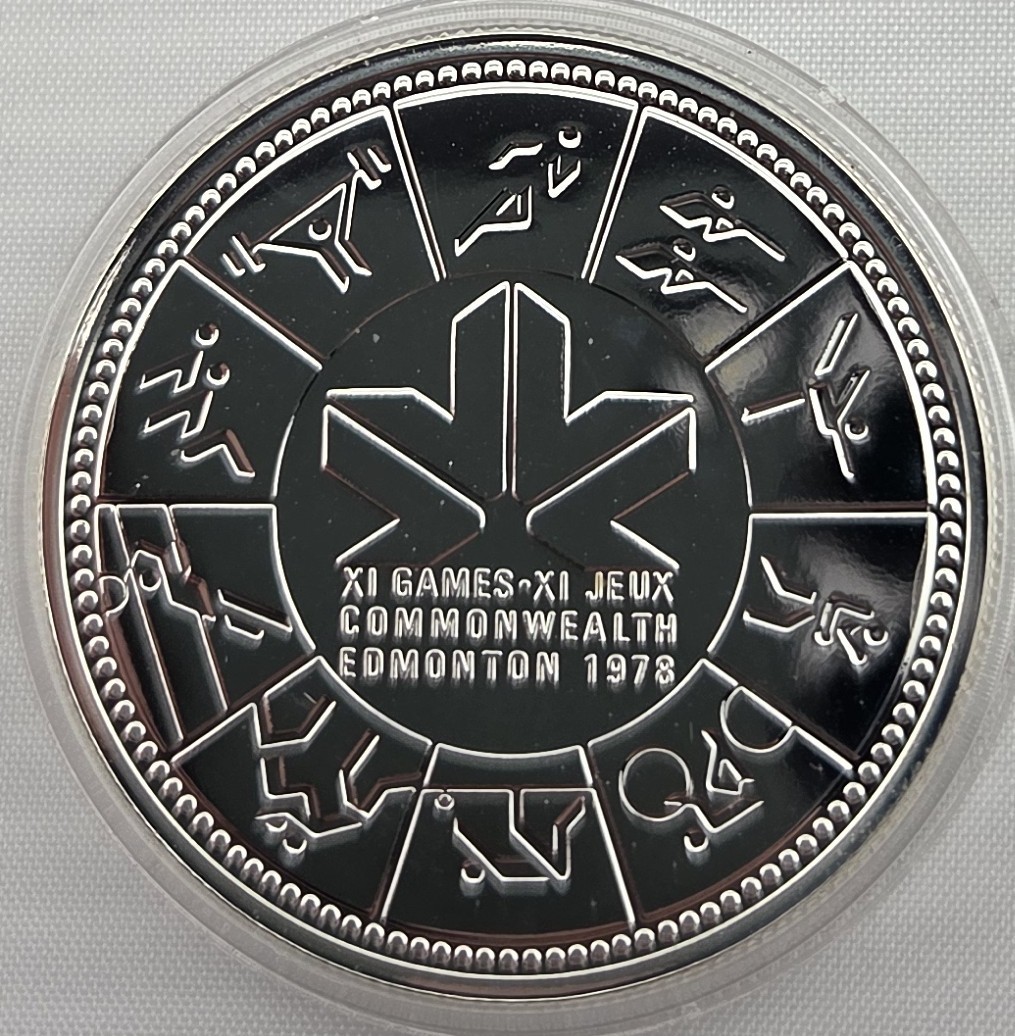 1978 Silver $1 Dollar Canada Commonwealth Olympic Games