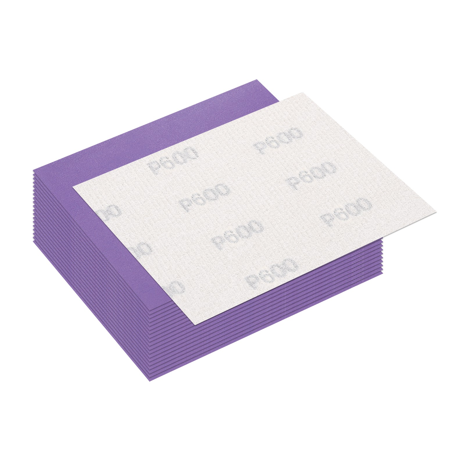 20 Pcs 600 Grit Dry Sandpapers, 4.5 x 5.5 Inch Sand Papers, Purple