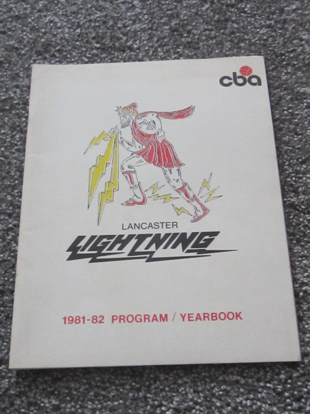 1981 - 82 Lancaster Lightning CBA Basketball Program / Yearbook W/ Game Ticket