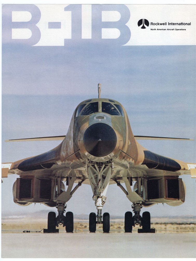 1982 USAF Rockwell B-1B Lancer Bomber Original Fact or Specification Sheet #8