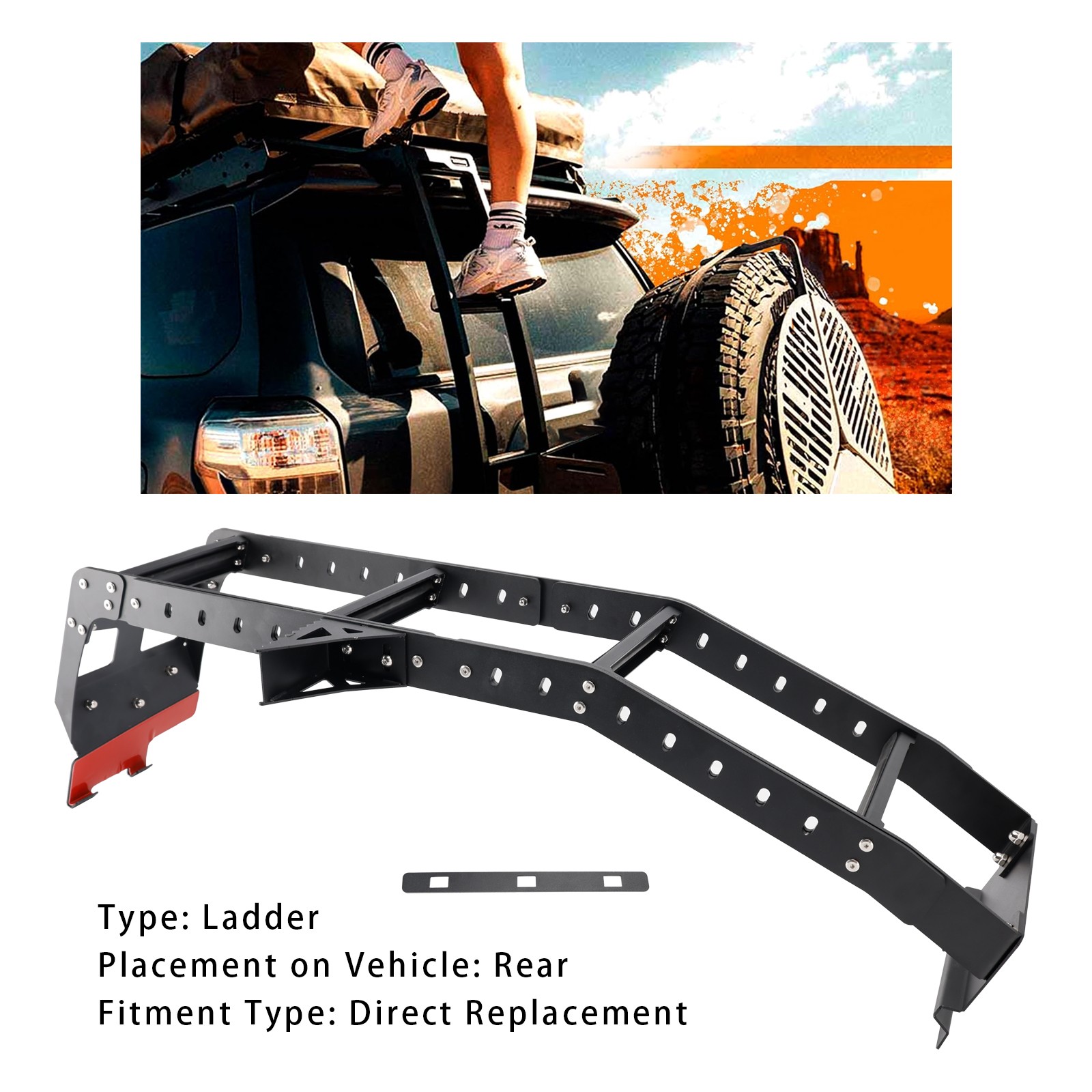 5th Gen Tailgate Ladder Rear Fit Toyota 4Runner 2010-2020