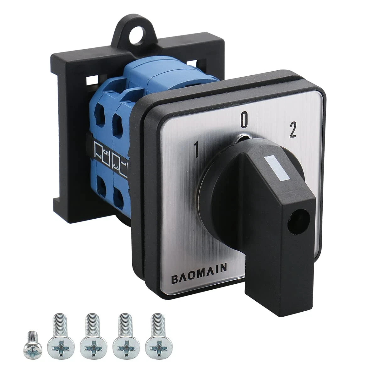 Rotary Universal Changeover Switch with DIN Rail Mounted 35mm 660V 20A 1-0-2 3 P