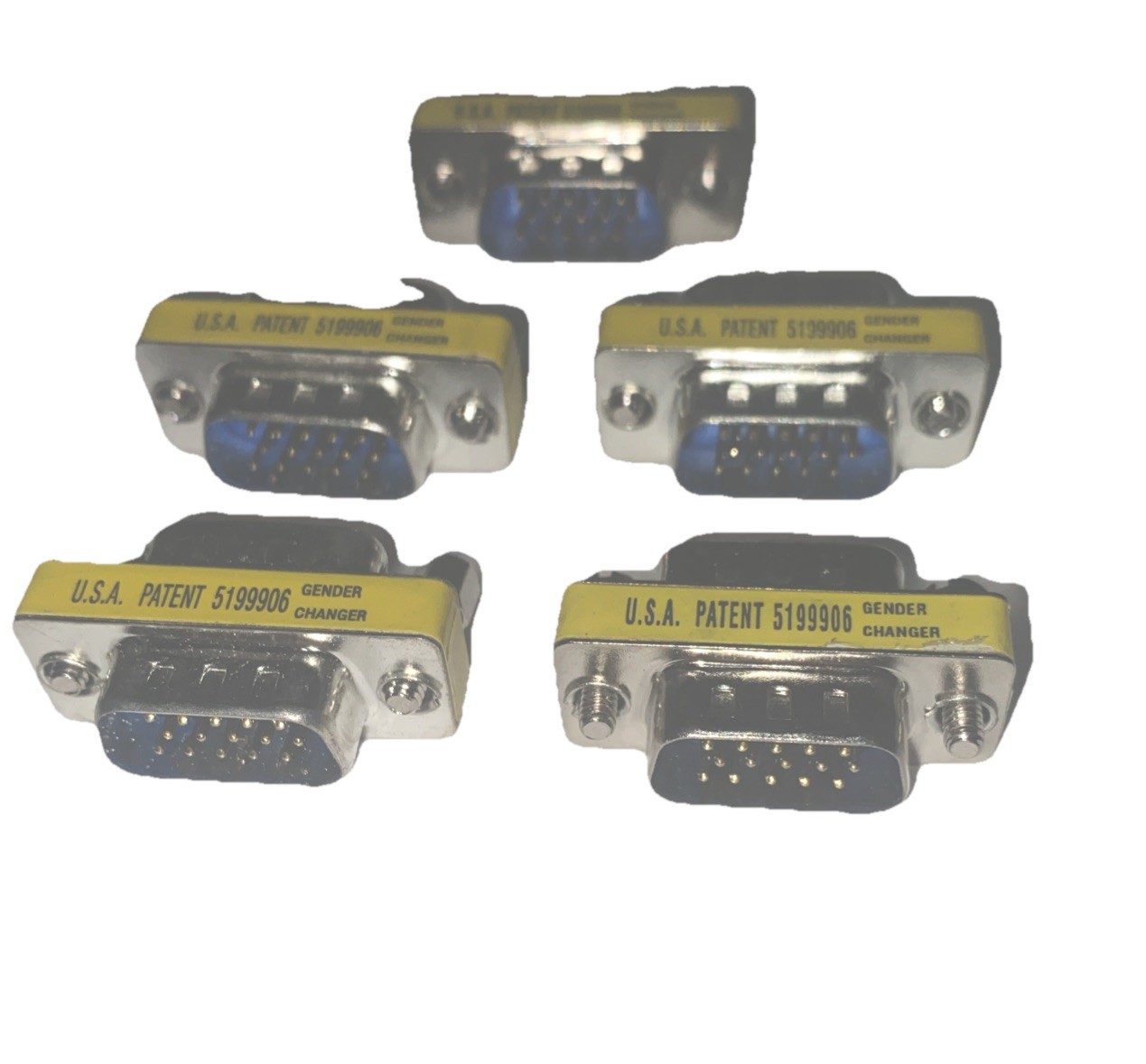 HD15 VGA M/M Mini Gender Changer Couplers Lot of 5