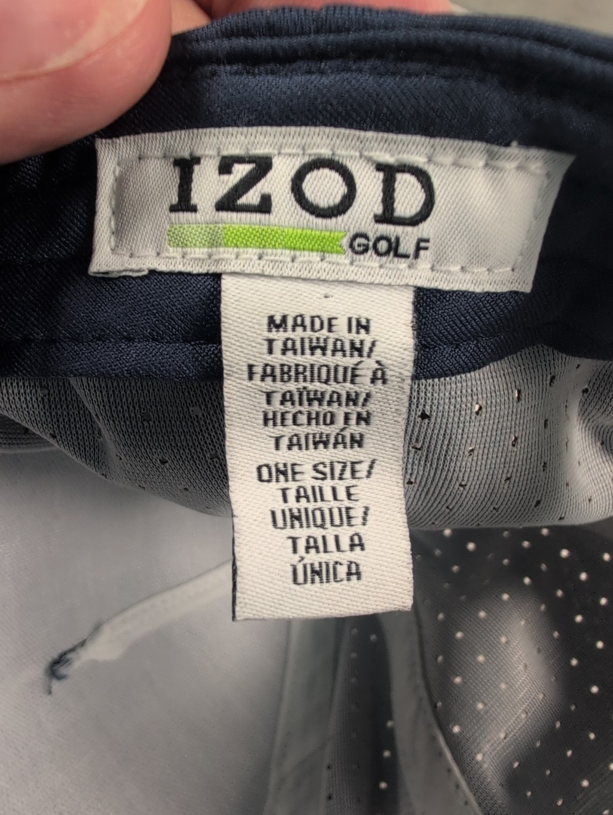 IZOD USA Flag Golf/Baseball Strapback Hat Cap Navy Blue