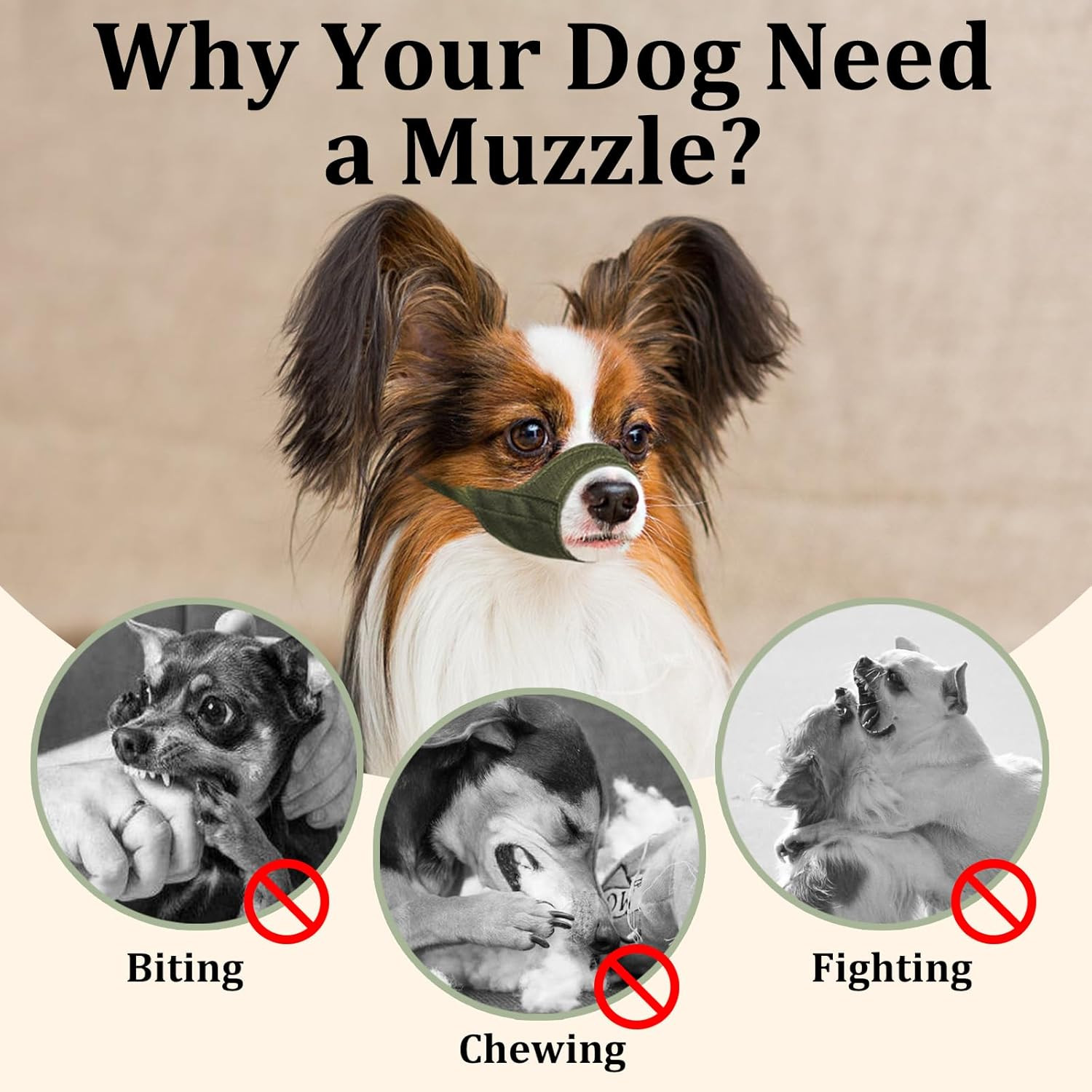 Short Snout Dog Muzzle Small Muzzle for Chihuahua Shih Tzu American Bully Boxer