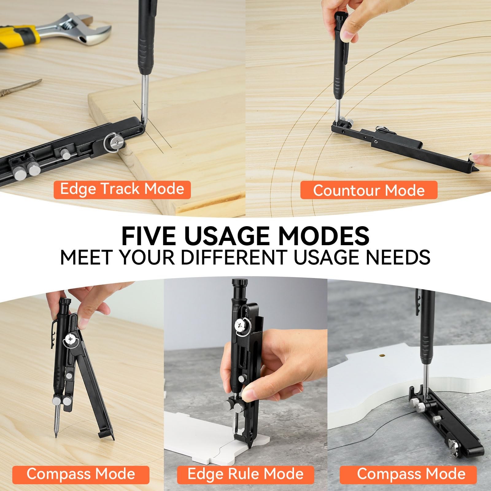 Multi-function Scribing Tool Aluminum Alloy Deep Hole Pencil Woodworking
