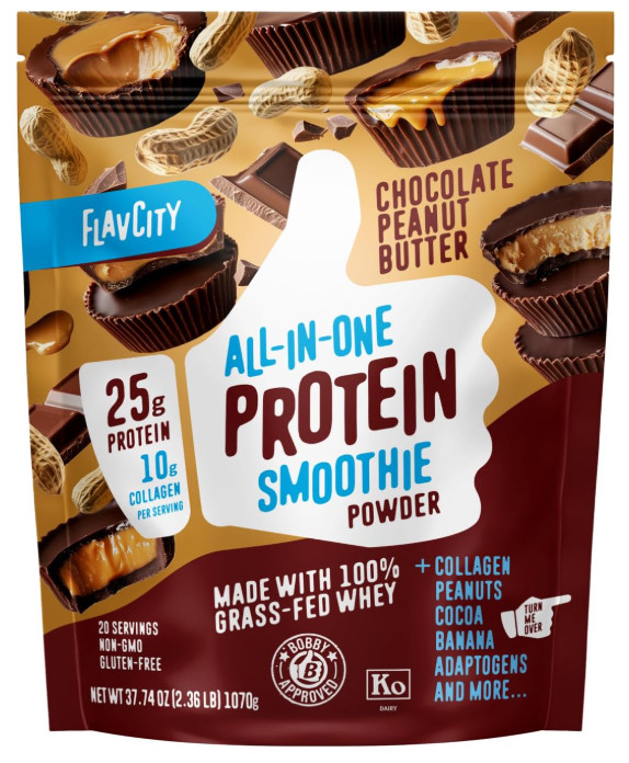 FlavCity Whey Chocolate PB 25g Protein 10g Collagen 20Sv GF