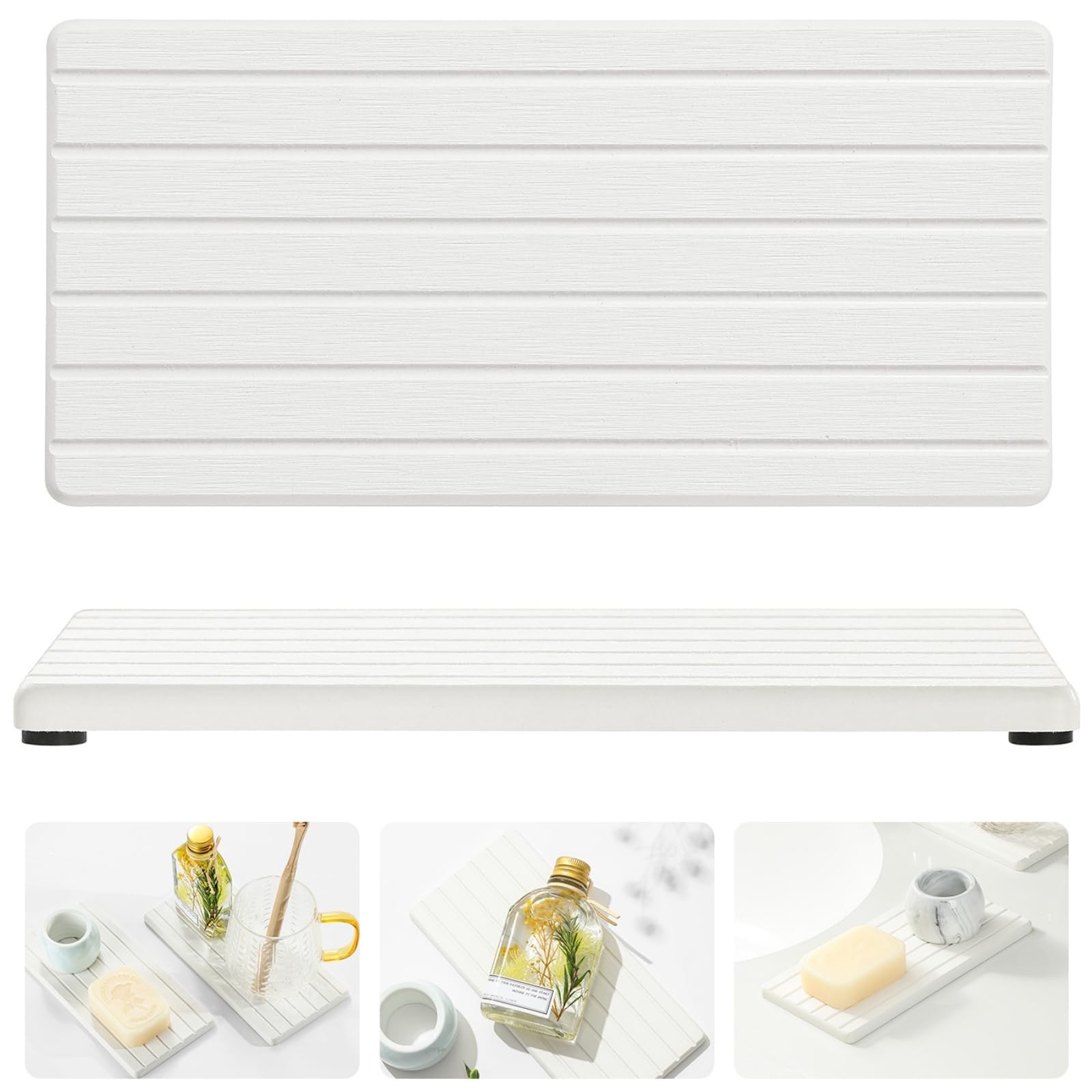 Razborci 2PCS Water Absorbing Stone Drying 8" x 3.8", 2pcs - 8"x 3.8" - White