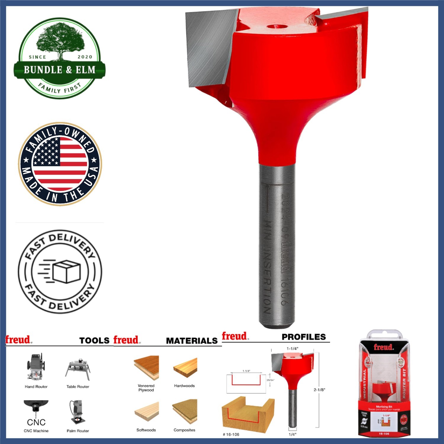 Efficient Cutting Router Bit for Dadoes and Grooves in Various Materials