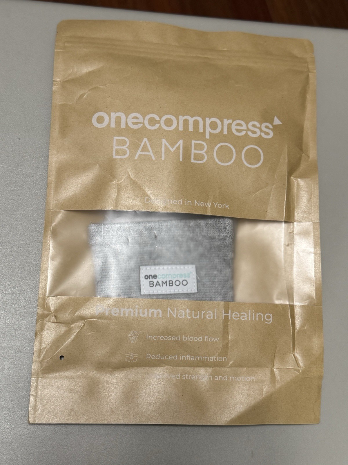 OneCompress Unisex Adult's Bamboo Compression Ankle Sleeve Gray Size Small