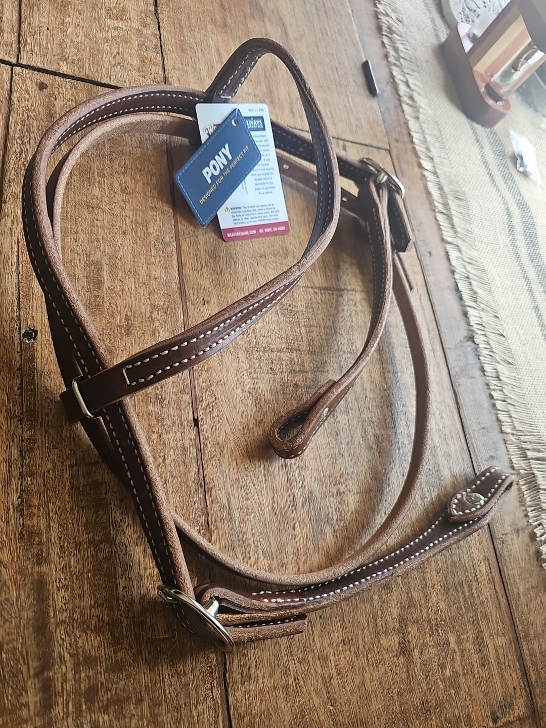 Weaver BridleLeather Browband Headstall Pony*Leather Reins
