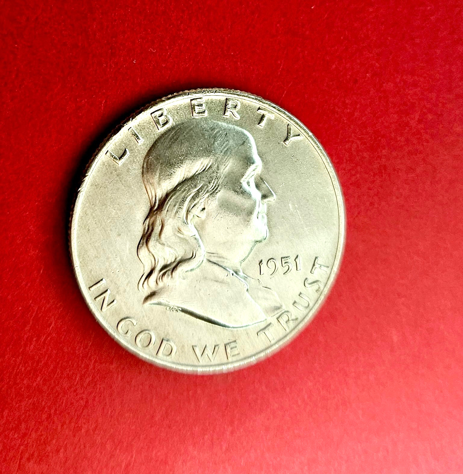 1951 D Franklin Silver Half Dollar. Uncirculated.