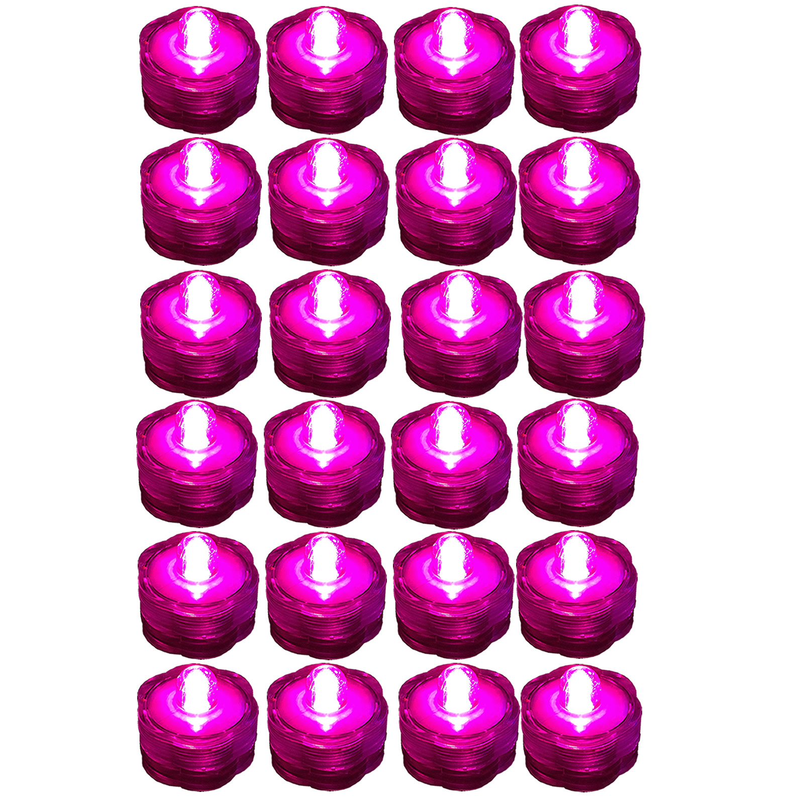 PINK ~ 24 LED Submersible Waterproof Wedding Floral Decoration Tea Vase light US