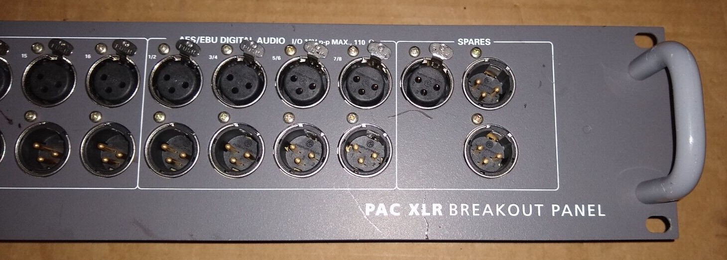 Grass Valley PAC XLR Breakout Panel 710818610 PAC 216 Breakout