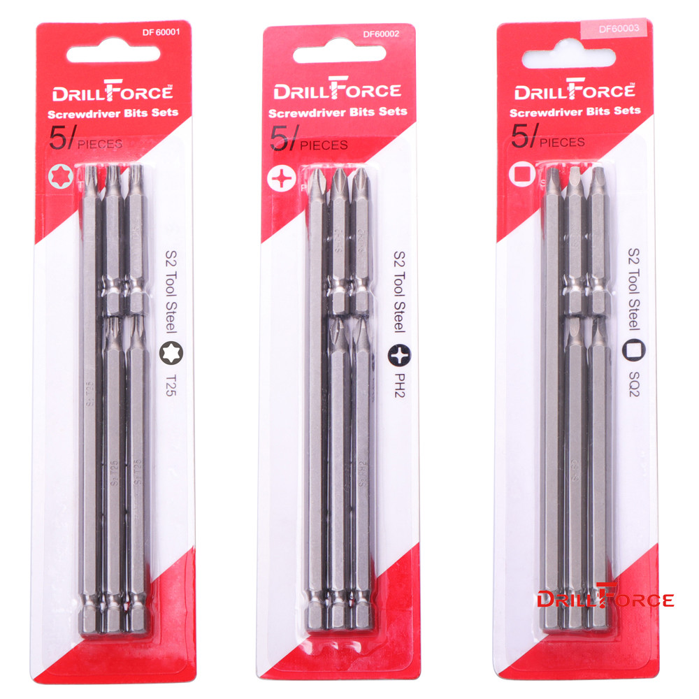 5PCS Screwdriver Bits Set Torx Phillips Square Spanner Precision Hex Repair Tool