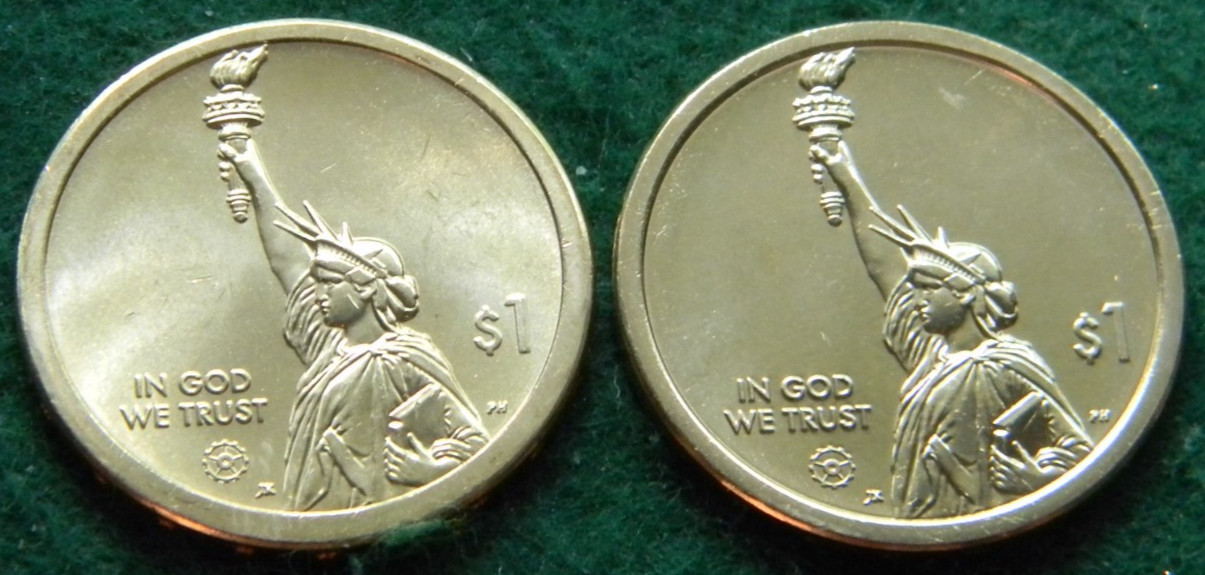 2020 P&D CONNECTICUT GERBER VARIABLE SCALE INNOVATION DOLLAR UNC (2 COIN SET)