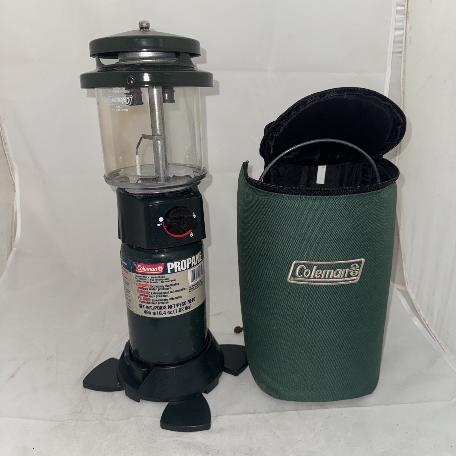 Coleman Lantern Padded Carry Case Soft Zip-Up Storage Propane/Gas 5155 Used