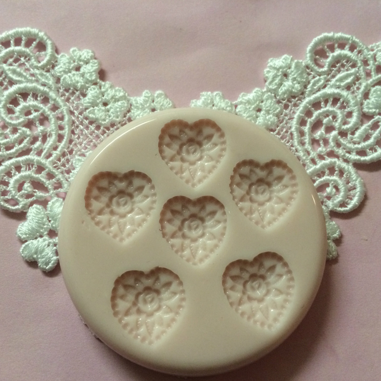 Valentines Tiny Hearts silicone mold fondant cake decorating APPROVED FOR FOOD