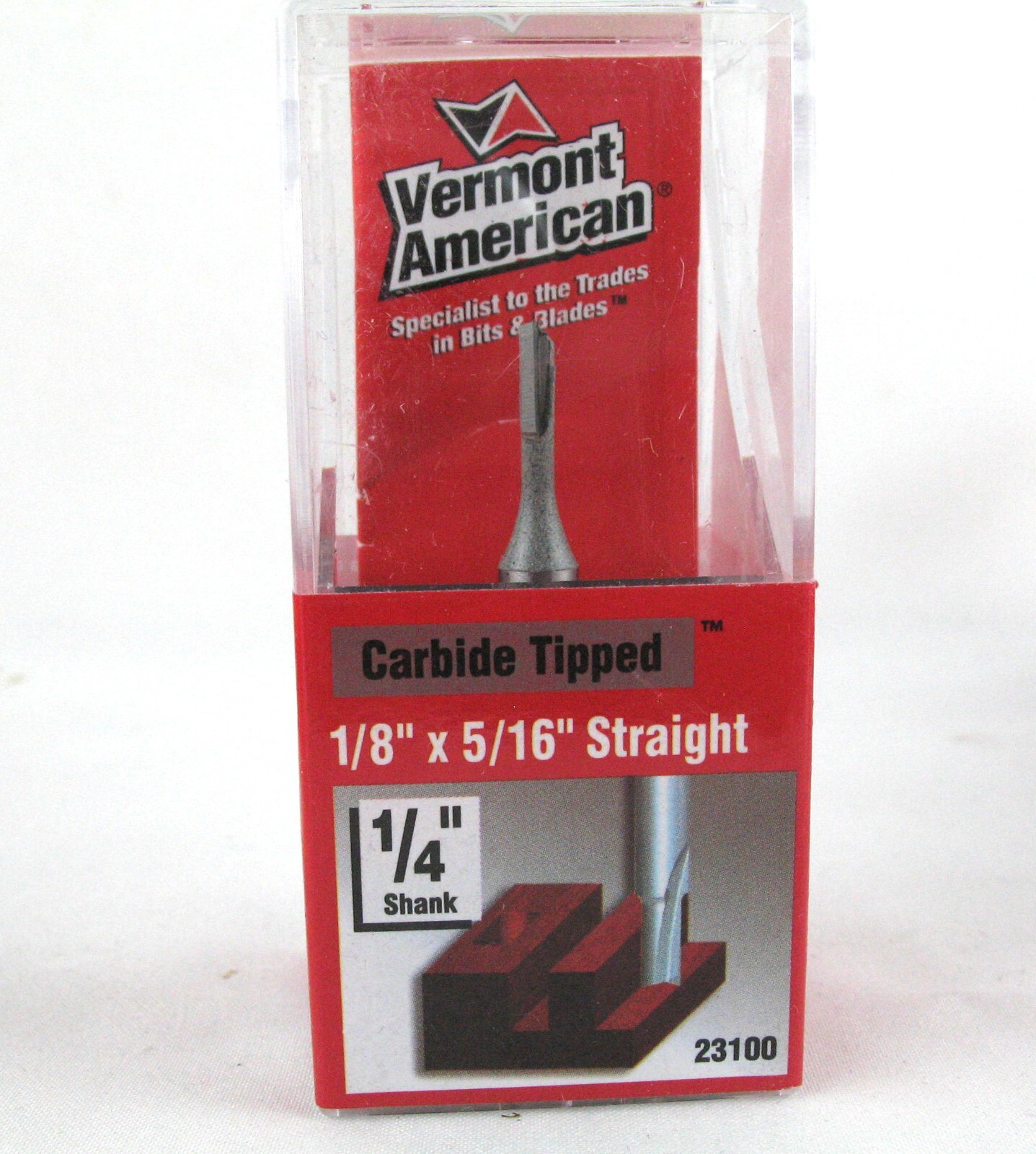 Vermont American  1/8" x 5/16" Straight Carbide Tipped Router Bit # 23100