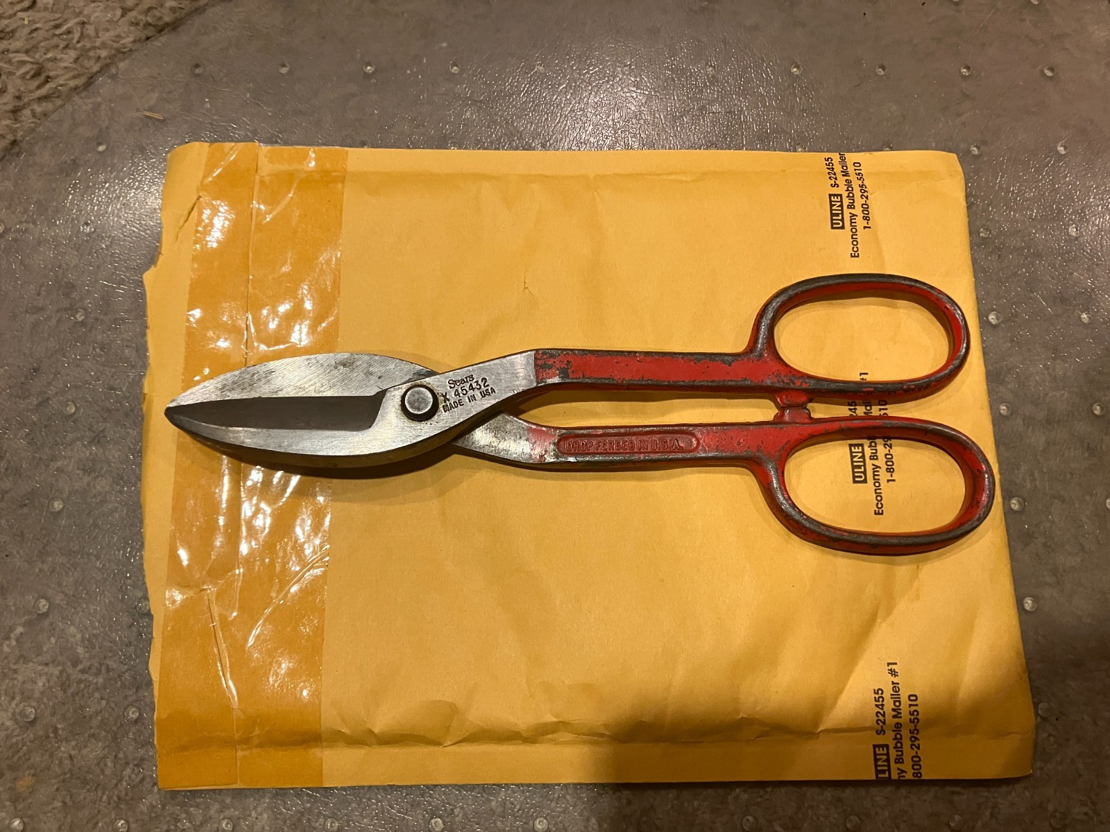 Sears 10" Tin Snips  Made in USA X45432 Forged Steel sheet metal/Shears Vintage