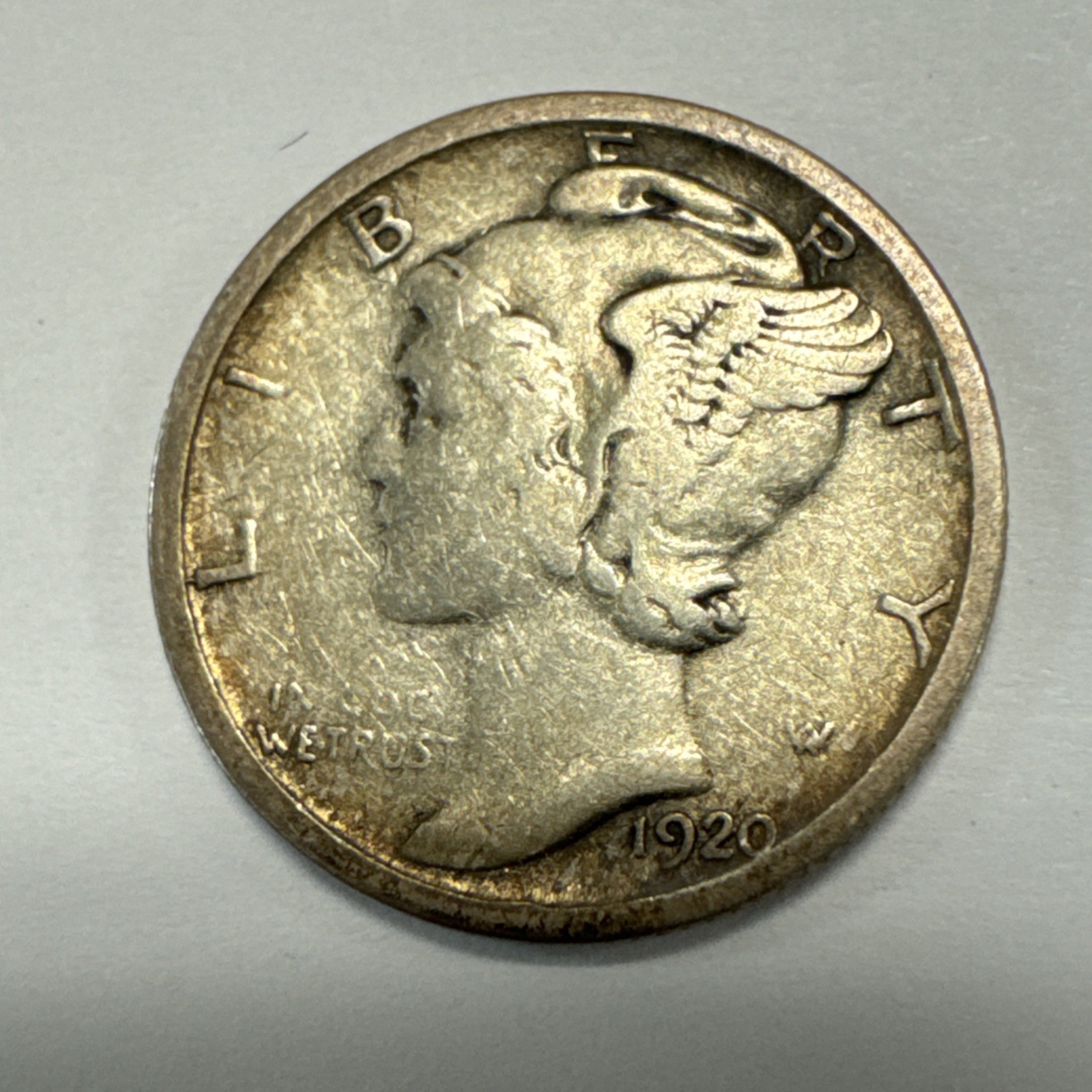 1920-S Mercury Silver Dime VF
