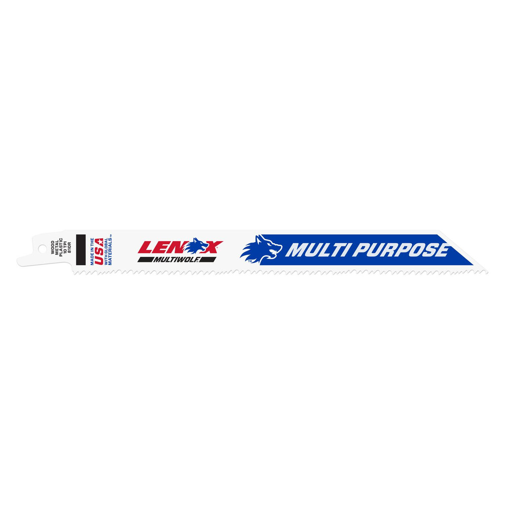 LENOX 20580-810R 8" 10Tpi Wood and Metal Cutting Reciprocating Saw Blade 5 Pack