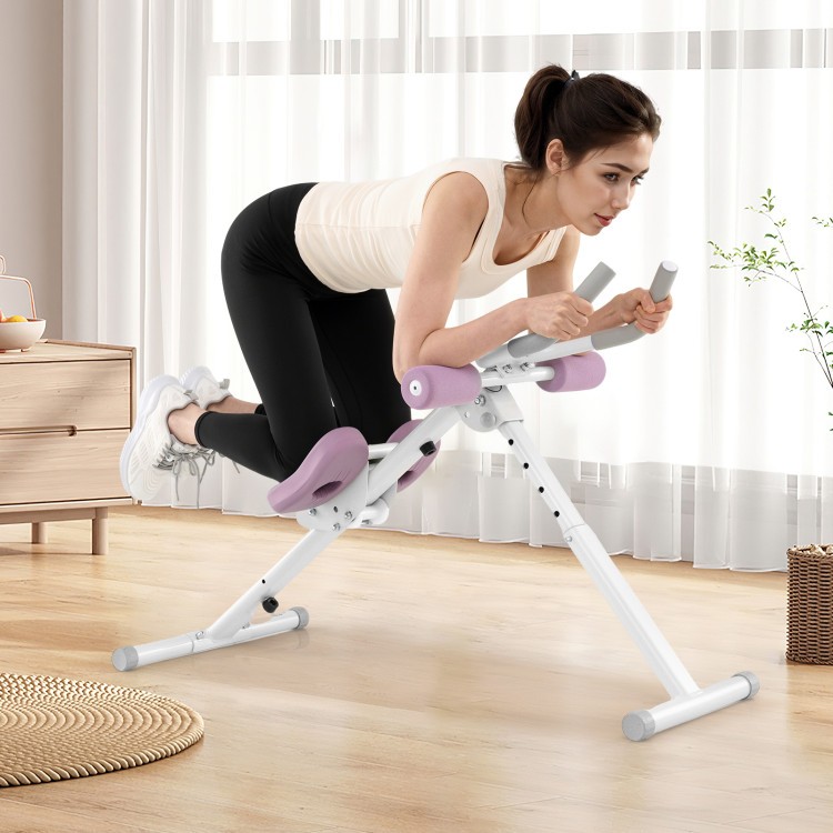 Adjustable Ab Workout Machine – Foldable Cruncher with LCD, 2 Inclines